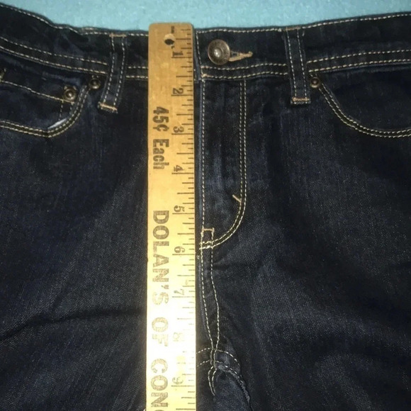 FADED GLORY denim skinny jeans organic cotton dark blue wash NEW size 16 S - Picture 5 of 6